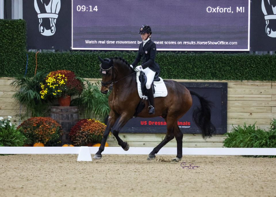 Autumn Vavrick riding One De La Fazenda at the 2025 US Dressage Finals
